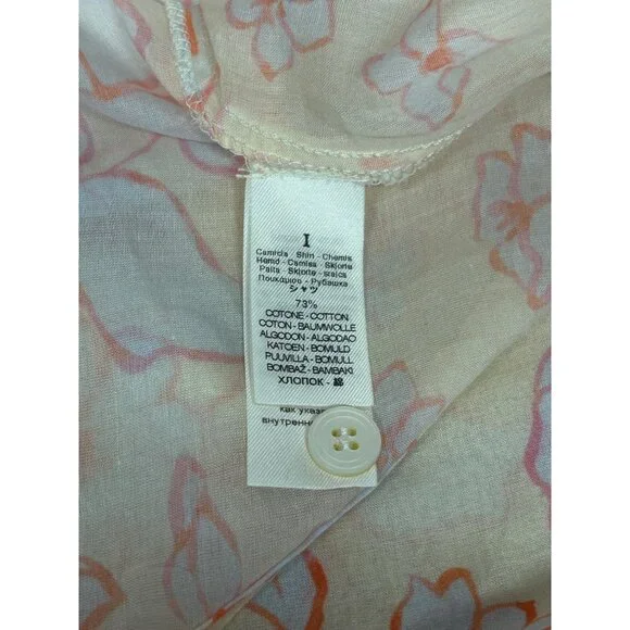 Forte Forte Womens Floral Long Sleeve Cotton Silk Voile Shirt Medium Italy Made - Picture 10 of 12